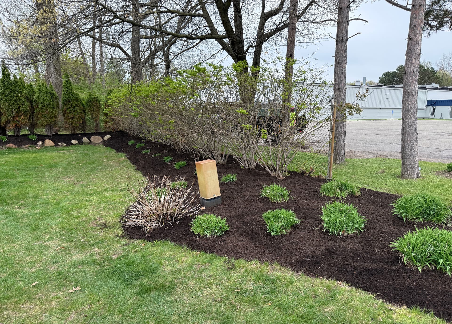 Gallery photos for Fresh Mulch Installation That Sharpens Curb Appeal in Commerce Twp MI: Image #2